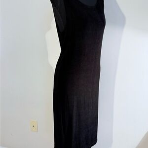 Chico's Elegant Black Sleeveless Midi Dress